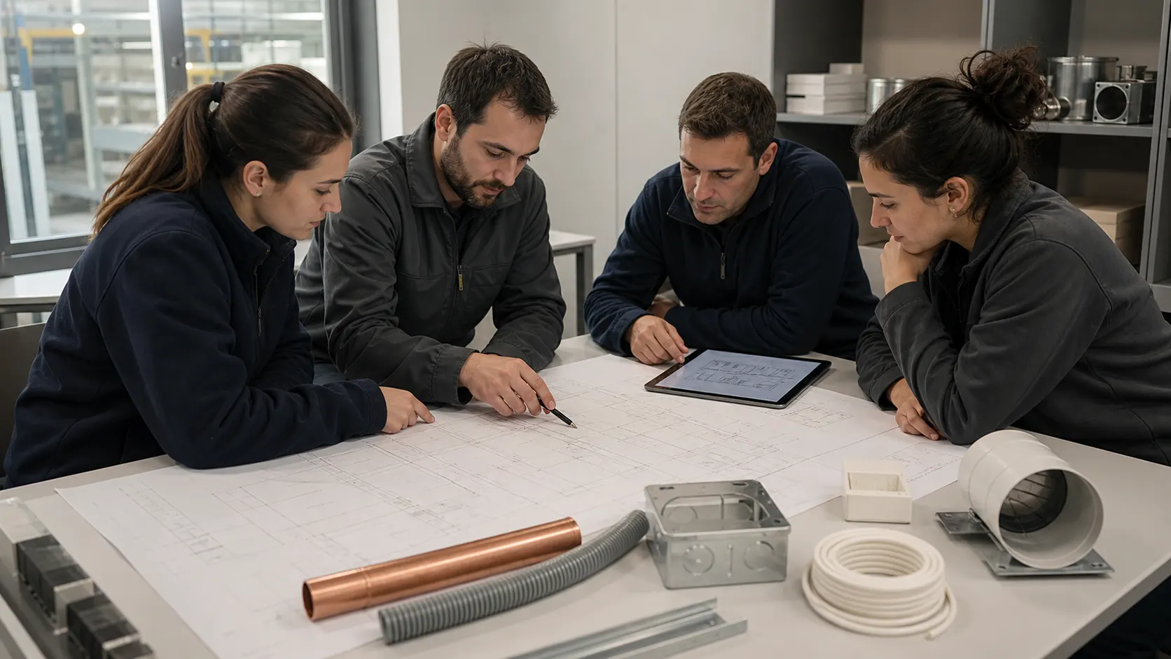 Coordinación de diferentes servicios técnicos