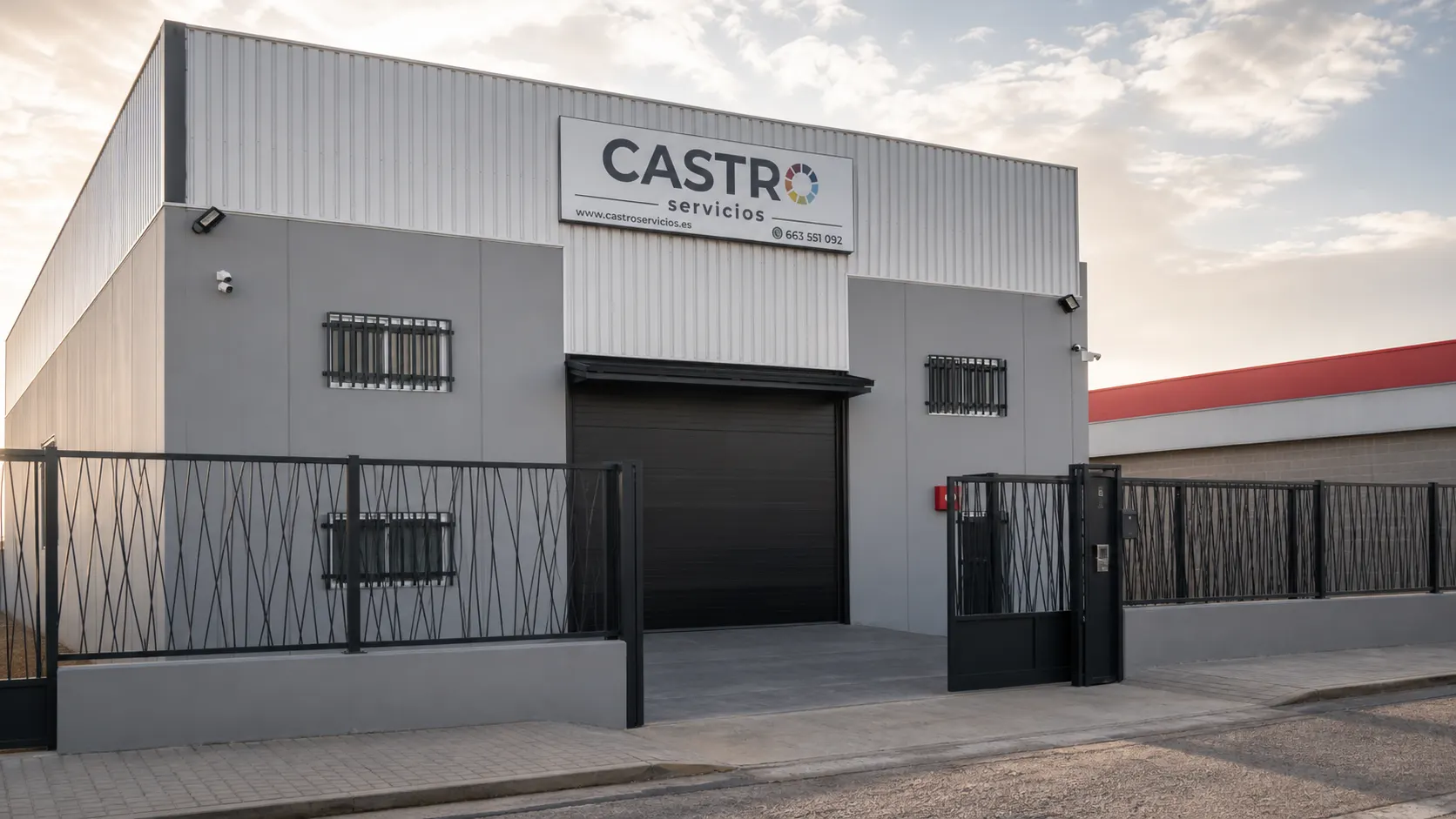 Fachada de las instalaciones de Castro Servicios en Bullas