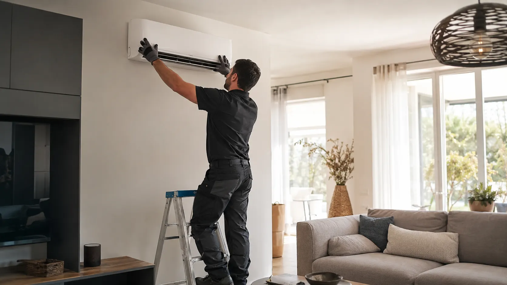 Instalación de aire acondicionado en una vivienda