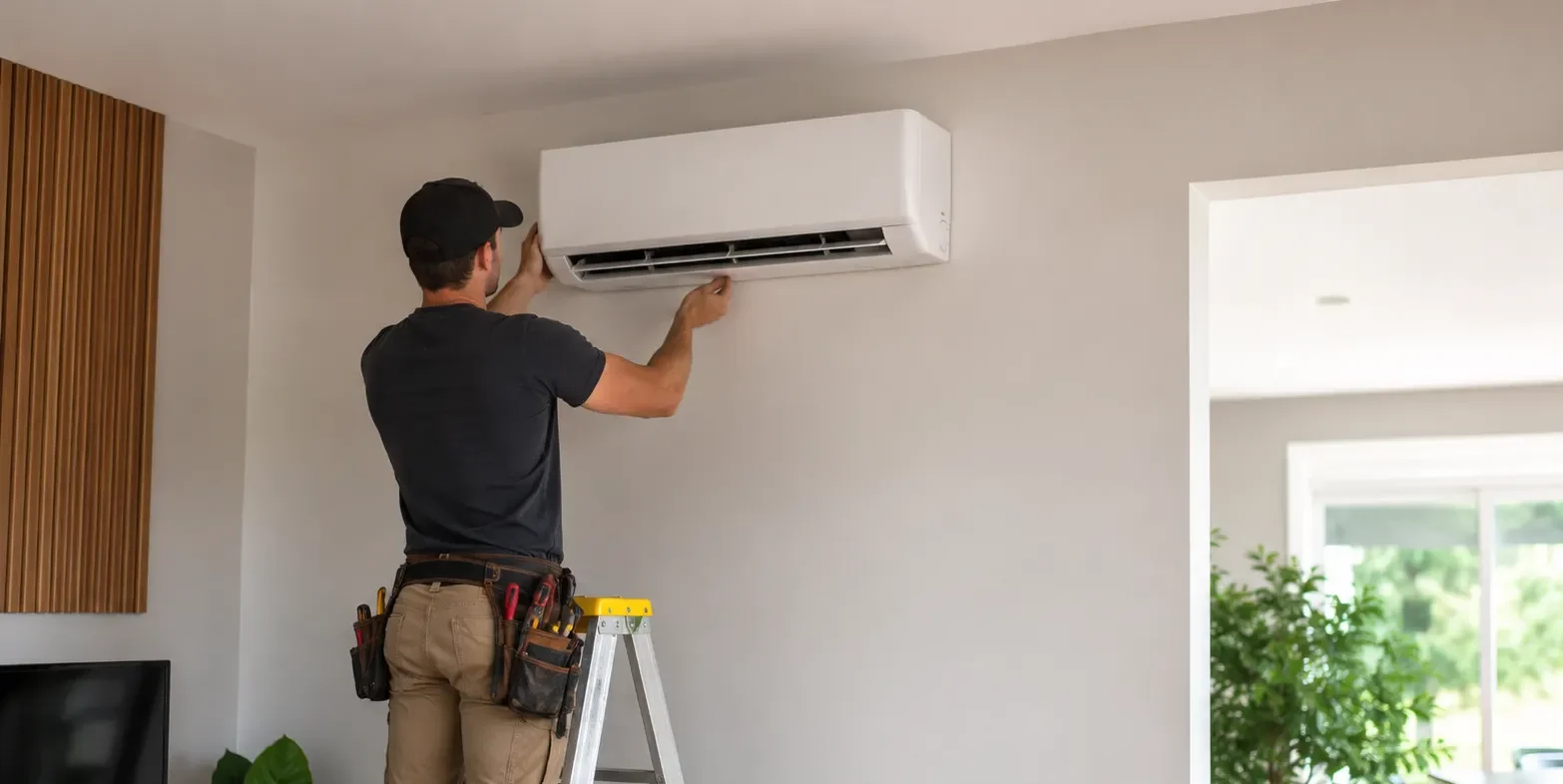 Instalación de aire acondicionado en una vivienda